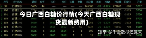 今日广西白糖价行情(今天广西白糖现货最新费用)