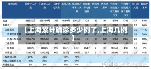 【上海累计确诊多少例了,上海几例】