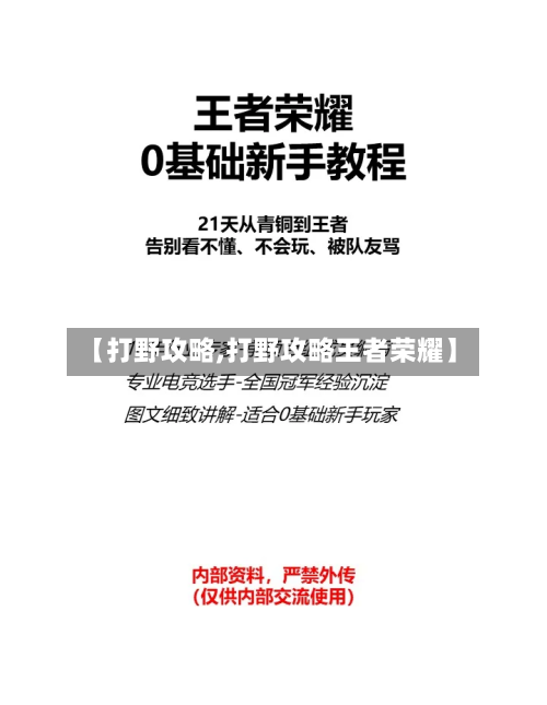 【打野攻略,打野攻略王者荣耀】-第3张图片