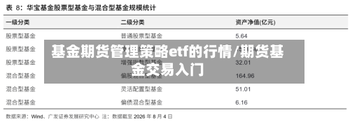 基金期货管理策略etf的行情/期货基金交易入门
