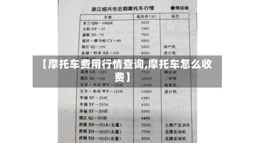 【摩托车费用行情查询,摩托车怎么收费】-第3张图片