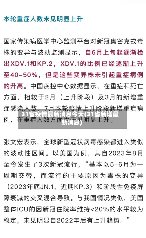 31省疫情最新消息今天(31省新增最新消息)-第2张图片
