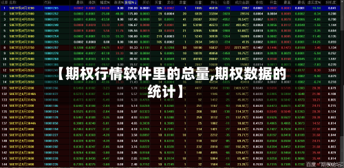 【期权行情软件里的总量,期权数据的统计】