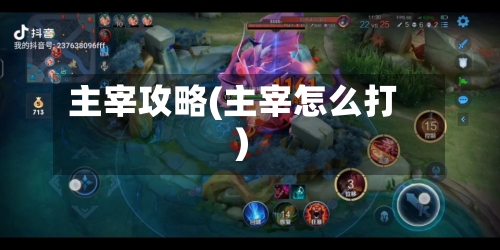 主宰攻略(主宰怎么打)