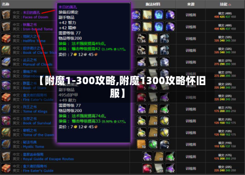 【附魔1-300攻略,附魔1300攻略怀旧服】