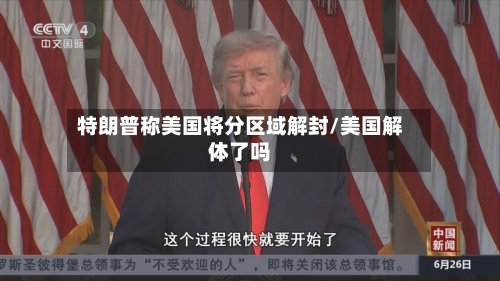 特朗普称美国将分区域解封/美国解体了吗