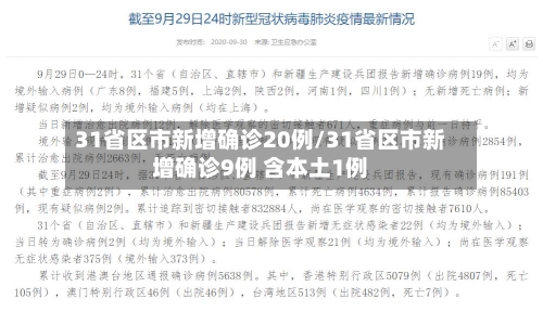 31省区市新增确诊20例/31省区市新增确诊9例 含本土1例-第3张图片