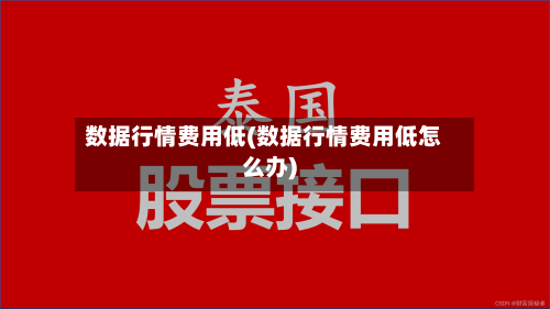 数据行情费用低(数据行情费用低怎么办)-第1张图片
