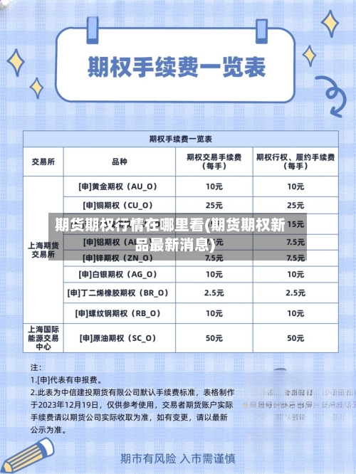期货期权行情在哪里看(期货期权新品最新消息)