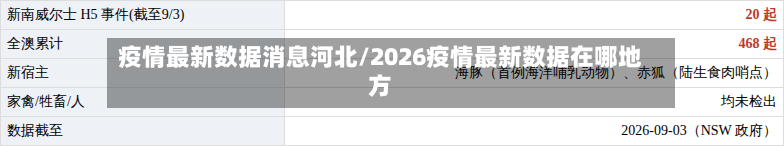 疫情最新数据消息河北/2026疫情最新数据在哪地方