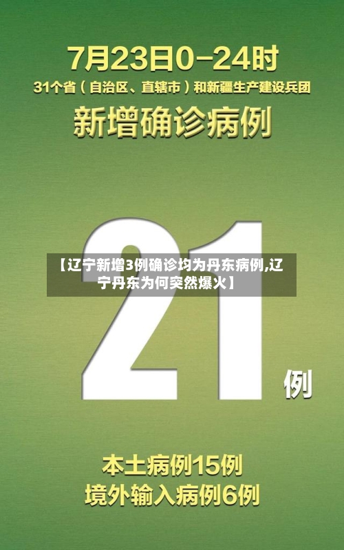 【辽宁新增3例确诊均为丹东病例,辽宁丹东为何突然爆火】