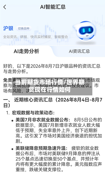 当前期货市场行情/世界期货现在行情如何-第2张图片