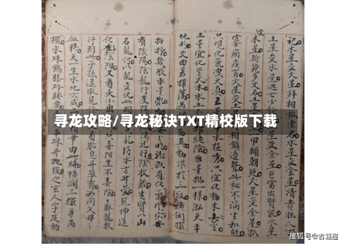 寻龙攻略/寻龙秘诀TXT精校版下载-第3张图片