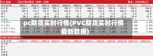 pc期货实时行情(PVC期货实时行情最新数据)-第2张图片