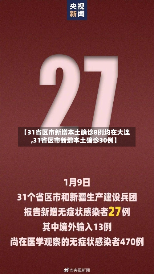 【31省区市新增本土确诊8例均在大连,31省区市新增本土确诊30例】
