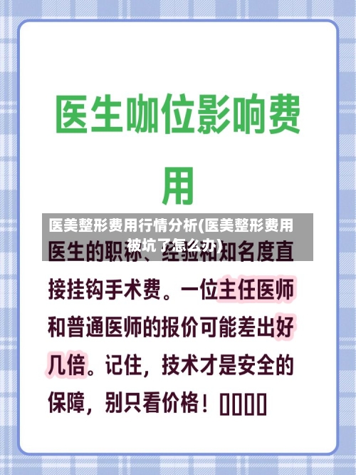 医美整形费用行情分析(医美整形费用被坑了怎么办)-第3张图片