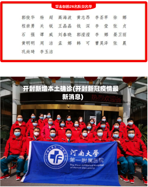 开封新增本土确诊(开封新冠疫情最新消息)