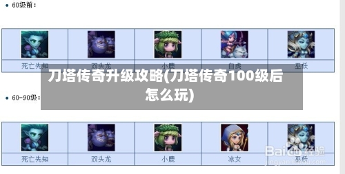 刀塔传奇升级攻略(刀塔传奇100级后怎么玩)-第3张图片