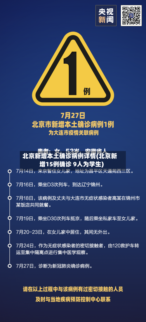 北京新增本土确诊病例详情(北京新增15例确诊 9人为学生)