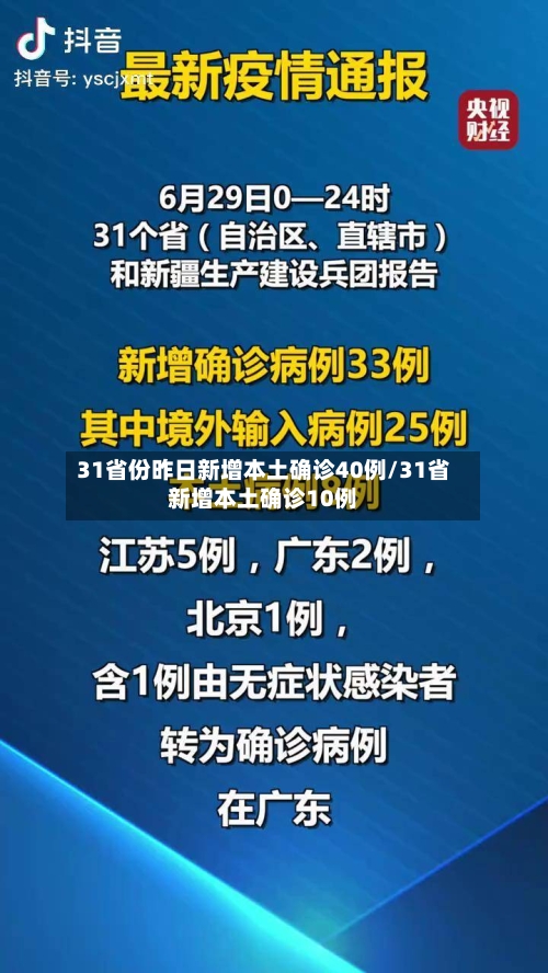 31省份昨日新增本土确诊40例/31省新增本土确诊10例-第2张图片