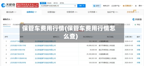 保管车费用行情(保管车费用行情怎么查)-第2张图片