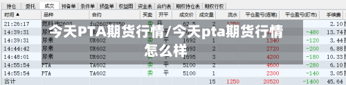 今天PTA期货行情/今天pta期货行情怎么样