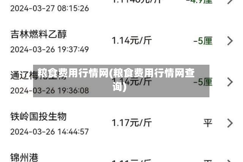 粮食费用行情网(粮食费用行情网查询)