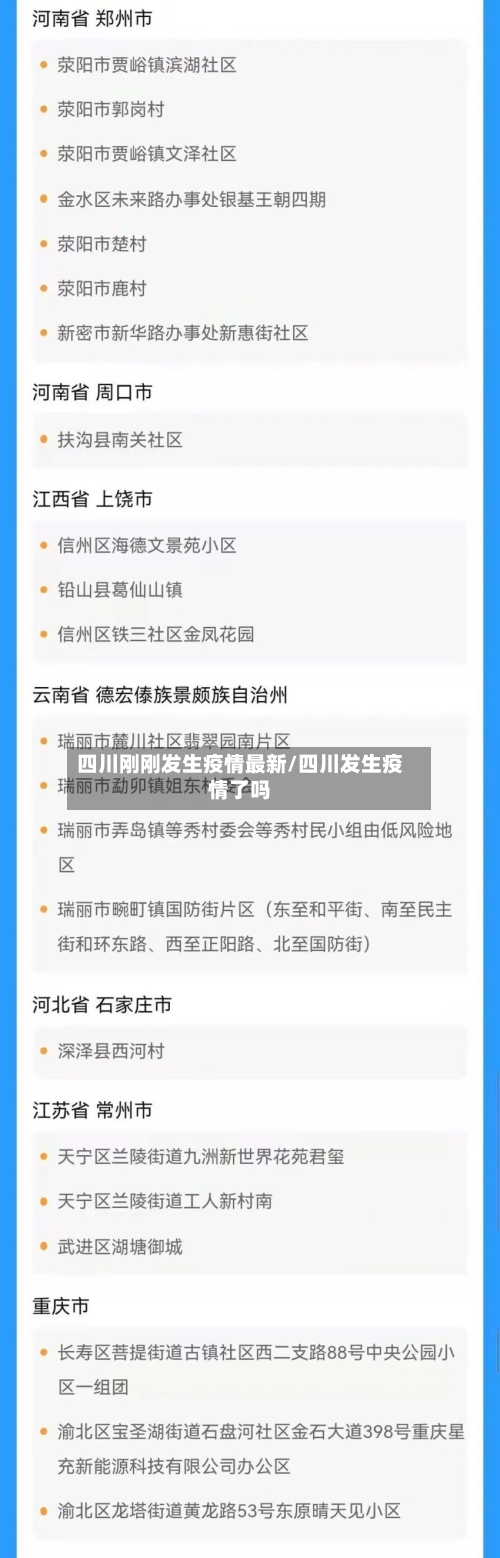 四川刚刚发生疫情最新/四川发生疫情了吗-第2张图片
