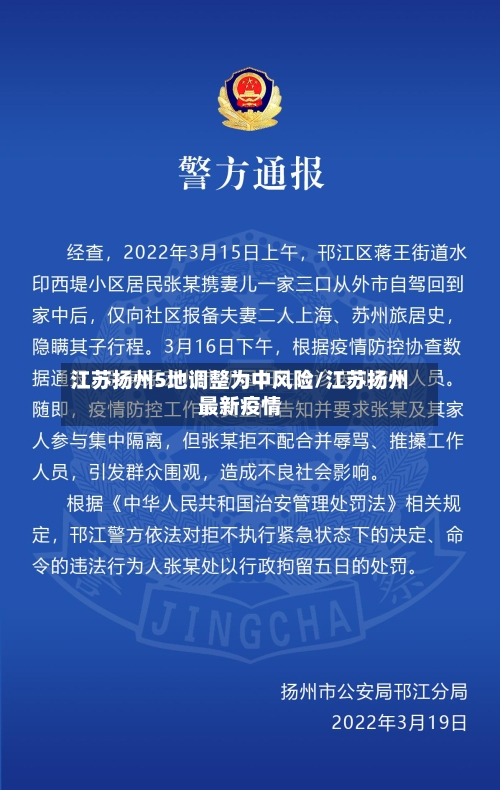 江苏扬州5地调整为中风险/江苏扬州最新疫情-第1张图片