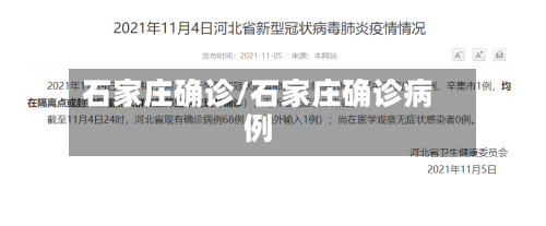 石家庄确诊/石家庄确诊病例