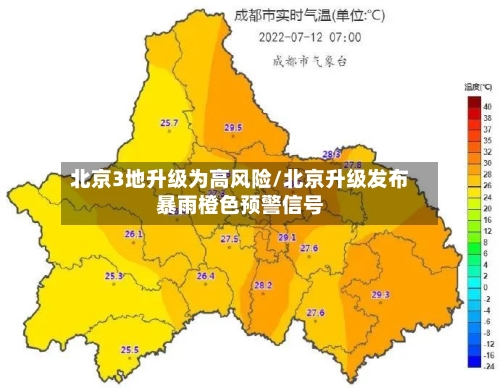 北京3地升级为高风险/北京升级发布暴雨橙色预警信号
