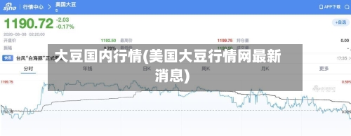大豆国内行情(美国大豆行情网最新消息)