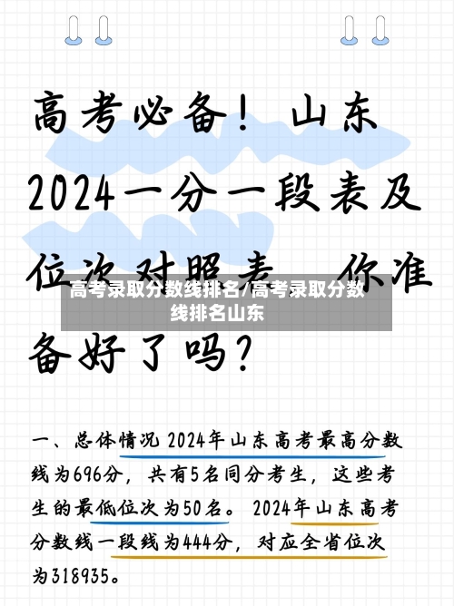 高考录取分数线排名/高考录取分数线排名山东