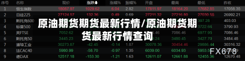 原油期货期货最新行情/原油期货期货最新行情查询-第3张图片