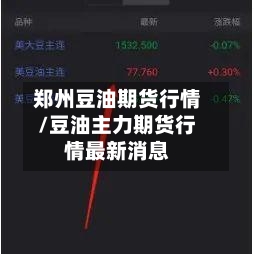 郑州豆油期货行情/豆油主力期货行情最新消息-第2张图片