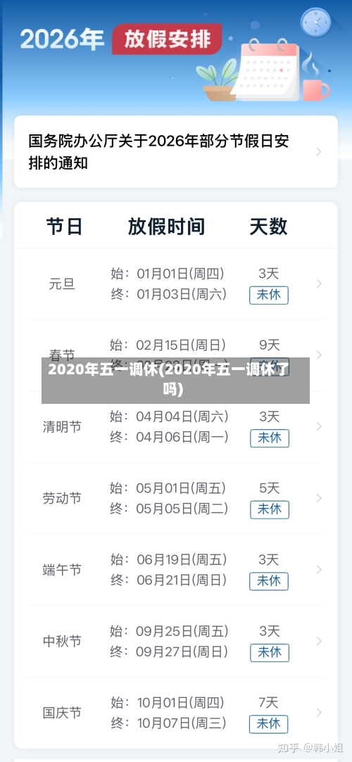 2020年五一调休(2020年五一调休了吗)-第2张图片