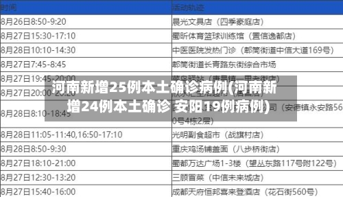 河南新增25例本土确诊病例(河南新增24例本土确诊 安阳19例病例)-第3张图片
