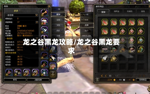龙之谷黑龙攻略/龙之谷黑龙要求-第2张图片
