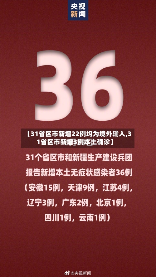 【31省区市新增22例均为境外输入,31省区市新增3例本土确诊】-第2张图片