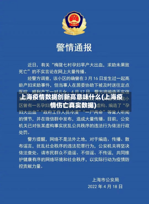 上海疫情数据创新高意味什么(上海疫情伤亡真实数据)