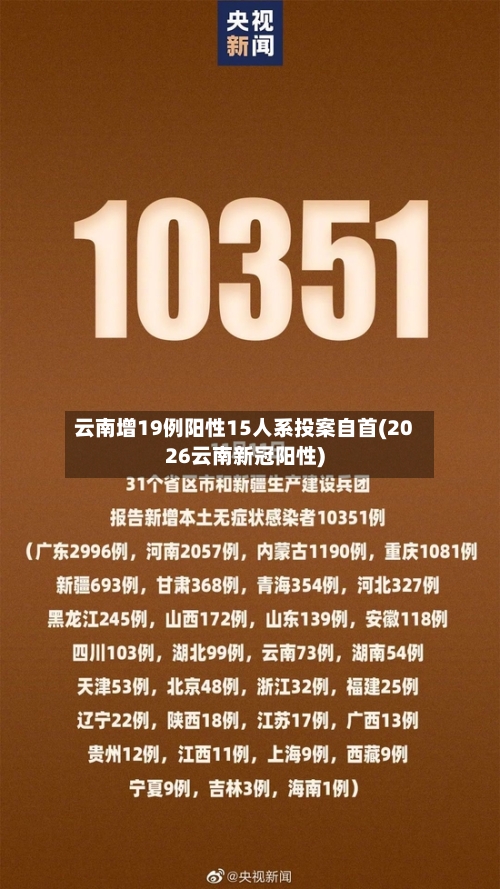 云南增19例阳性15人系投案自首(2026云南新冠阳性)