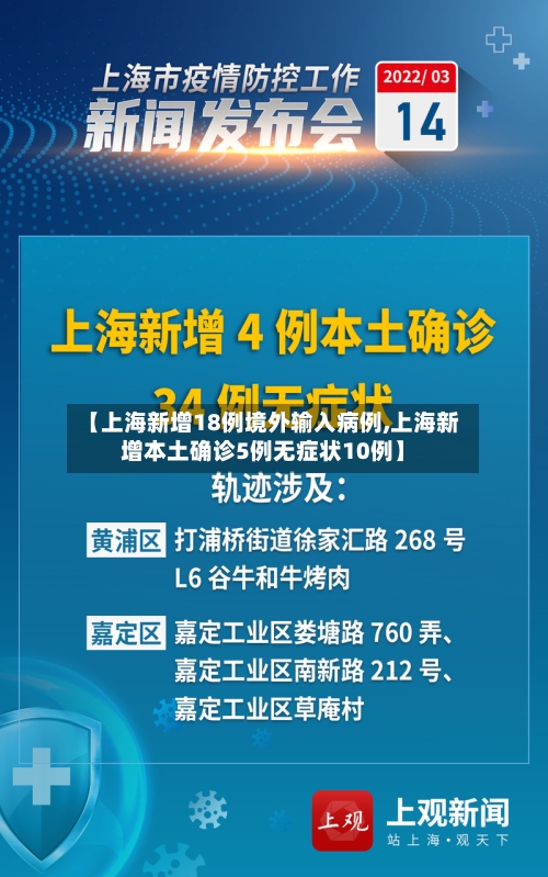 【上海新增18例境外输入病例,上海新增本土确诊5例无症状10例】