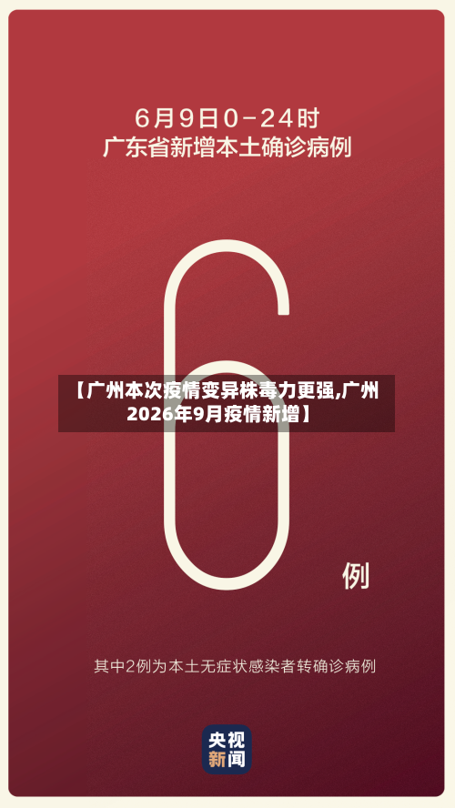 【广州本次疫情变异株毒力更强,广州2026年9月疫情新增】-第2张图片
