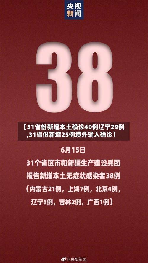 【31省份新增本土确诊40例辽宁29例,31省份新增25例境外输入确诊】-第2张图片