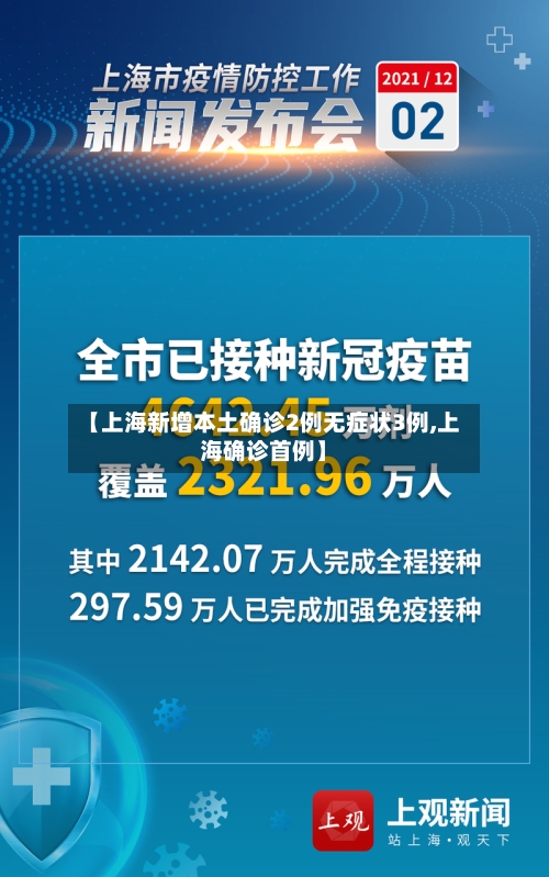 【上海新增本土确诊2例无症状3例,上海确诊首例】