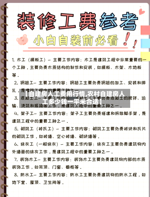 【自建房人工费用行情,农村自建房人工多少钱一平米合适】