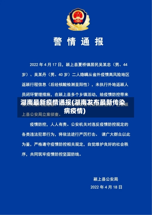 湖南最新疫情通报(湖南发布最新传染病疫情)-第2张图片