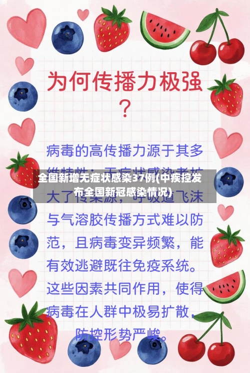 全国新增无症状感染37例(中疾控发布全国新冠感染情况)