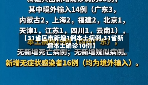 【31省区市新增1例本土病例,31省新增本土确诊10例】