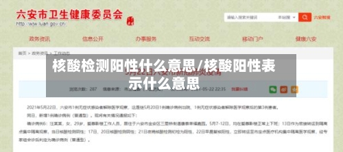 核酸检测阳性什么意思/核酸阳性表示什么意思-第2张图片